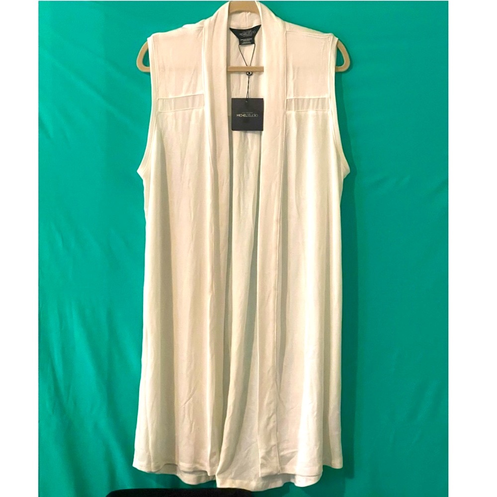 Michel Studio Collections Sleeveless Open Front Sweater woman’s size 2X